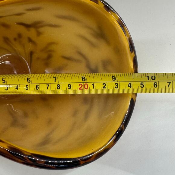 Vintage Murano White Crystal Leopard Art Glass Made In Italy Amber w/Stickers - Picture 9 of 10